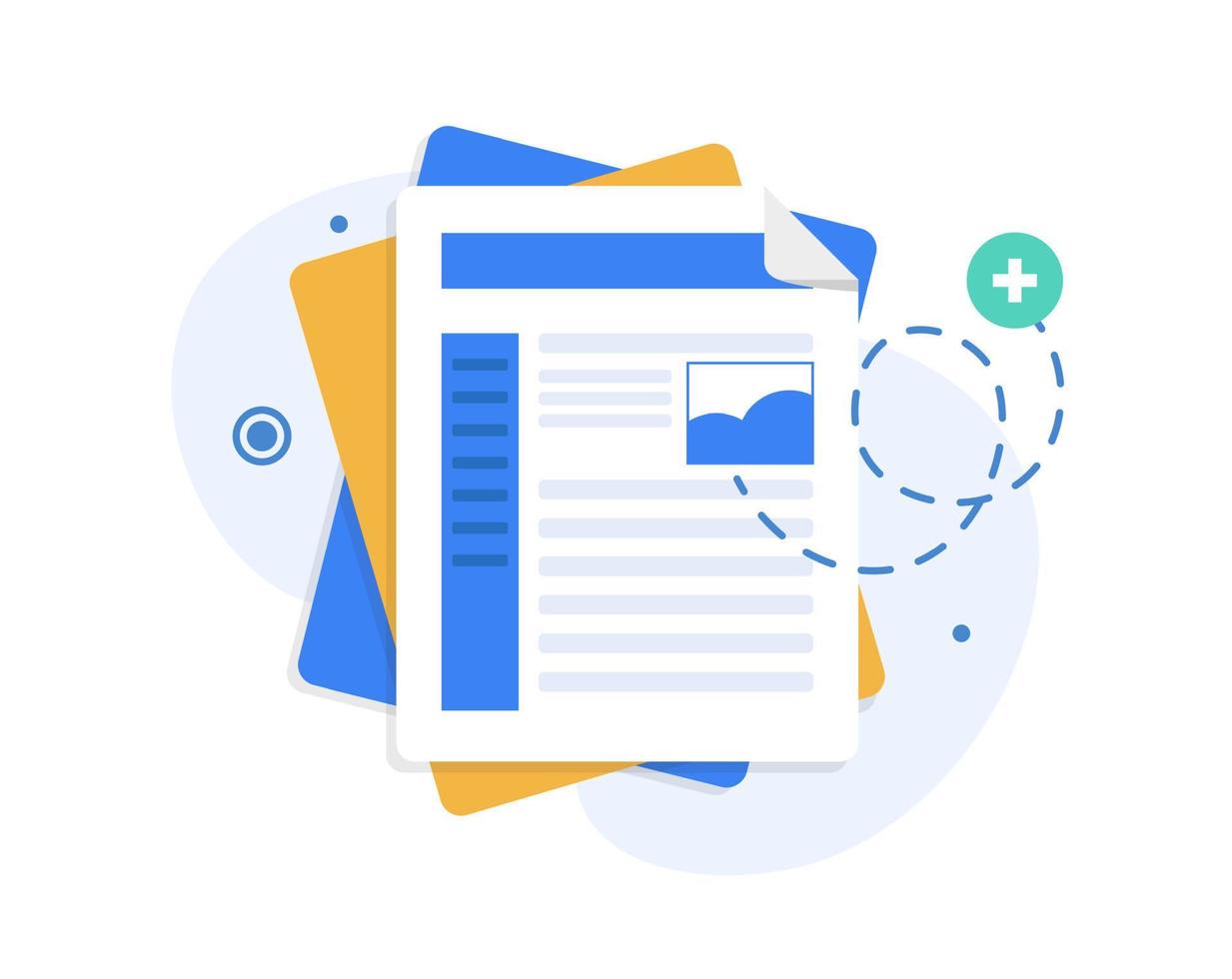 document-design-concept-set-free-vector